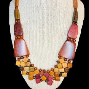Wooden necklace Hand made from Costa Rica